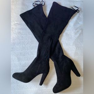 8.5 Black Knee High Heel Boots